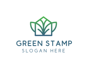 Green Abstract Leaf logo design