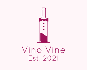 Suit Red Wine Bottle logo
