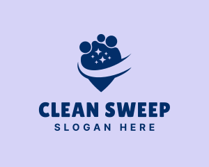 Cleaning Wash Location logo design