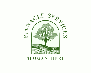 Organic Hill Tree logo