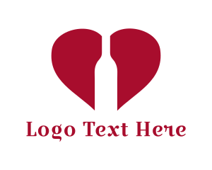 Romance - Wine Bottle Lover logo design