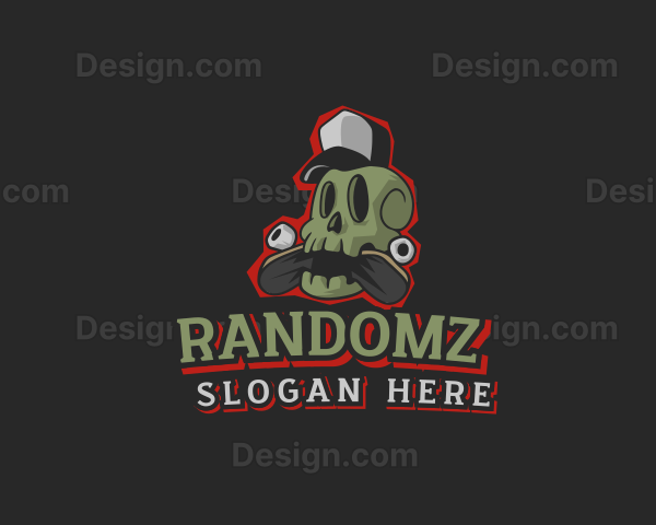 Skull Hat Skateboard Logo