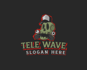 Skull Hat Skateboard logo design