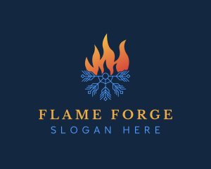 Flame Cold Snow logo design