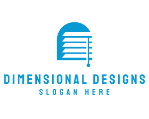 Home Interior Design Blinds logo design