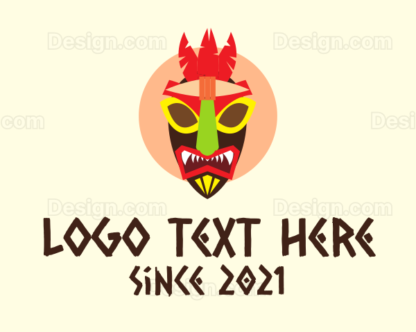 Ethnic Festival Mask Logo