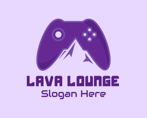 Violet Mountain Game Controller logo design