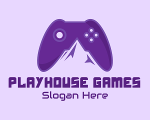 Violet Mountain Game Controller logo design