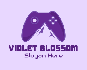 Violet Mountain Game Controller logo design