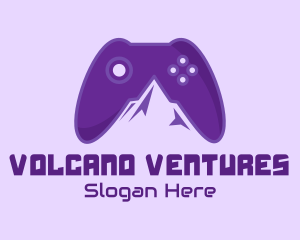 Violet Mountain Game Controller logo design