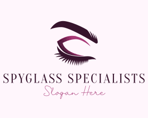 Cosmetic Eyelashes Beauty logo design