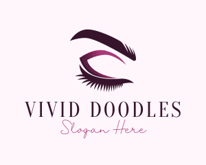 Cosmetic Eyelashes Beauty logo design