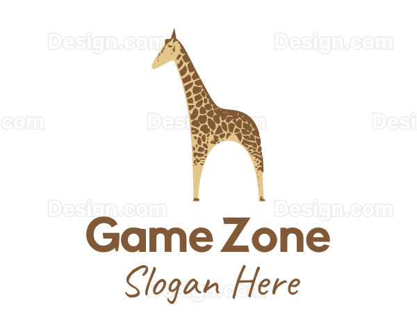 Wild Giraffe Zoo Logo