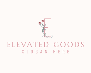 Floral Boutique Letter E logo design