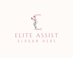 Floral Boutique Letter E logo design