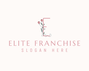 Floral Boutique Letter E logo design