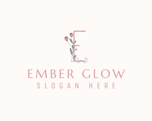 Floral Boutique Letter E logo design