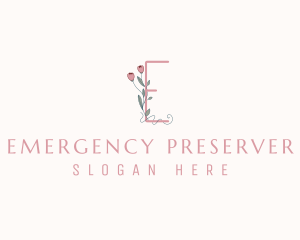 Floral Boutique Letter E logo design