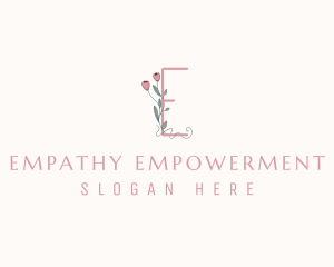 Floral Boutique Letter E logo design