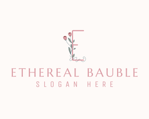 Floral Boutique Letter E logo design