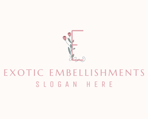 Floral Boutique Letter E logo design