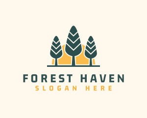 Forest Hiking Camp logo design