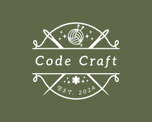 Craft Yarn Needle logo design