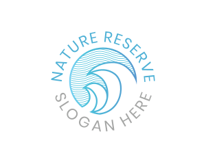 Ocean Wave Badge logo design