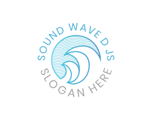 Ocean Wave Badge logo design