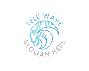 Ocean Wave Badge logo design