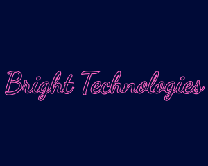 Cursive Bright Retro Neon logo