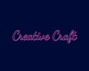 Cursive Bright Retro Neon logo