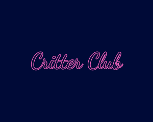 Cursive Bright Retro Neon logo design