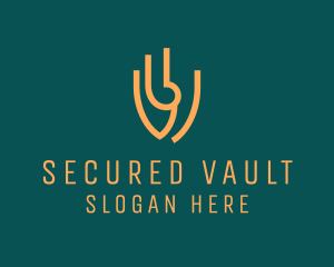 Abstract Security Shield logo design