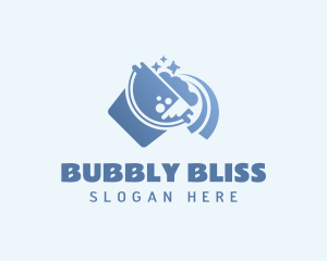 Bucket Bubble Housekeeping logo design