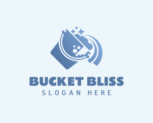 Bucket Bubble Housekeeping logo design