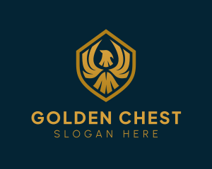 Golden Eagle Shield logo design