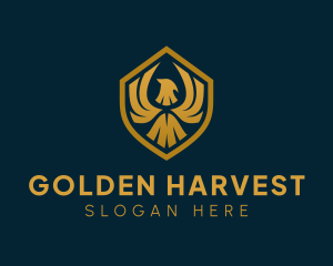 Golden Eagle Shield logo design