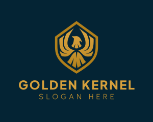 Golden Eagle Shield logo design