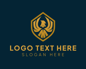 Golden Eagle Shield Logo