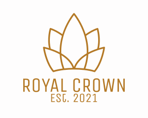Golden Queen Crown logo design