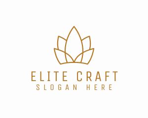 Golden Lotus Crown logo design