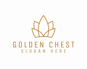 Golden Lotus Crown logo design