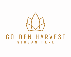 Golden Lotus Crown logo design