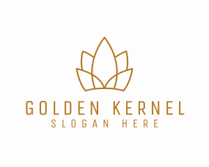 Golden Lotus Crown logo design