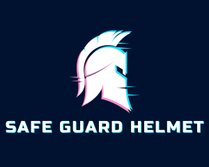 Gladiator Helmet Glitch logo