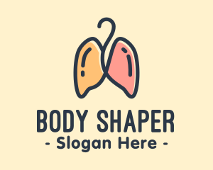 Respiratory Lungs Hanger logo design