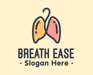 Respiratory Lungs Hanger logo design