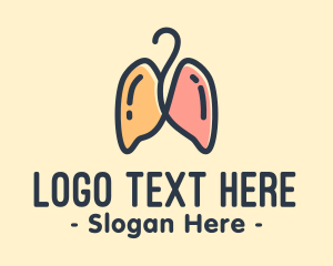 Oxygen - Respiratory Lungs Hanger logo design