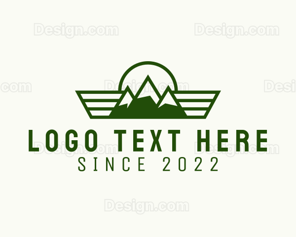 Outdoor Mountain Hiking Logo